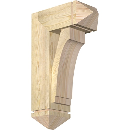 Imperial Arts And Crafts Rough Sawn Bracket W/ Offset Brace, Douglas Fir, 8W X 18D X 30H